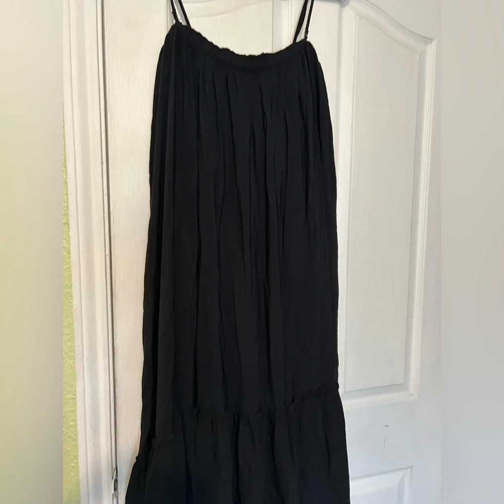 Anthropologie ruffle boho gypsy tier long sleeve dress